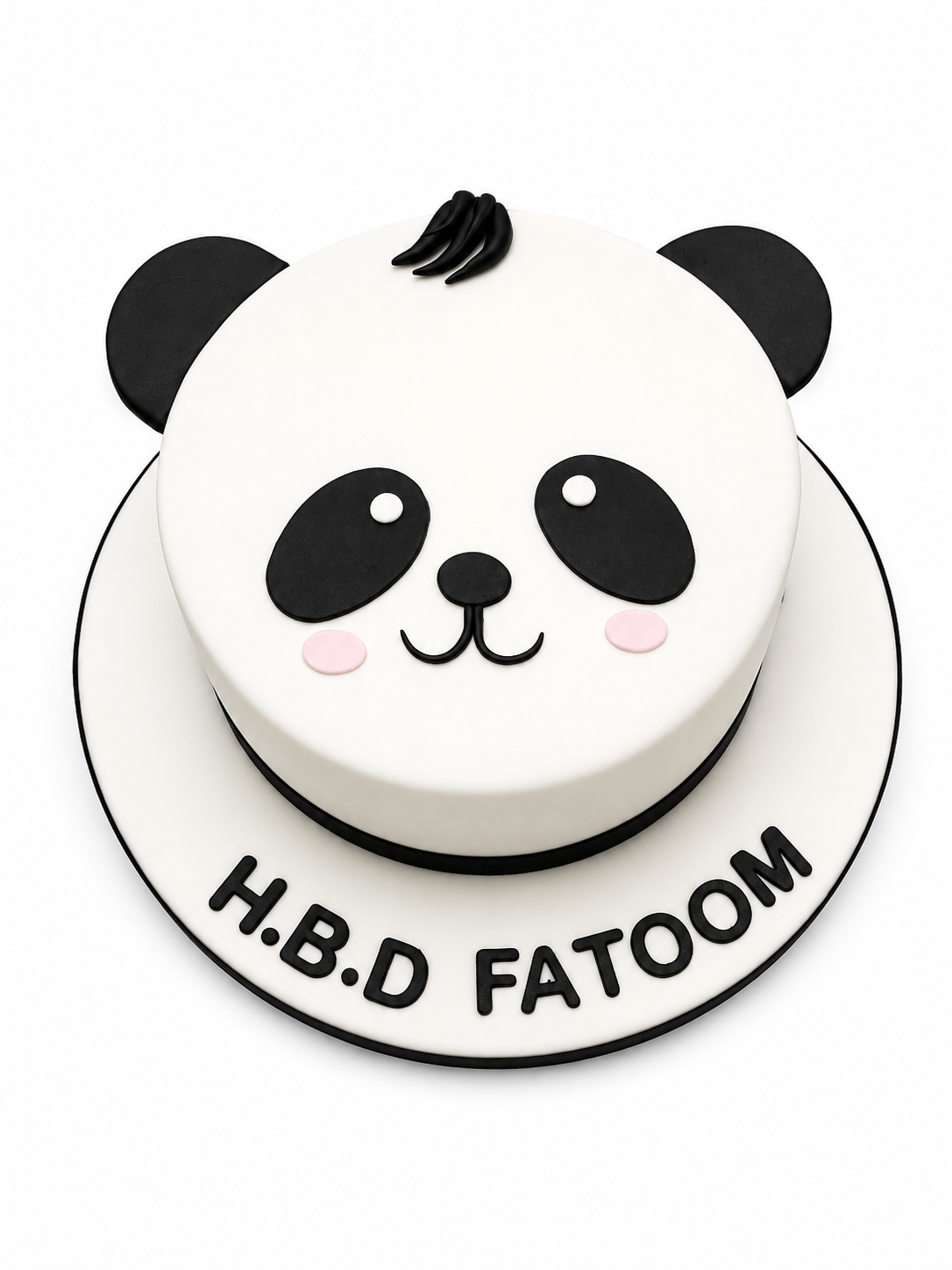 Panda Yüzü Doğum Günü Pasta