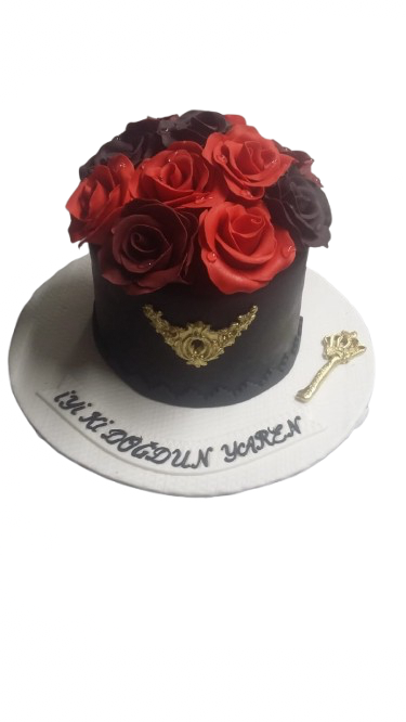 Gül Süslemeli Butik Pasta
